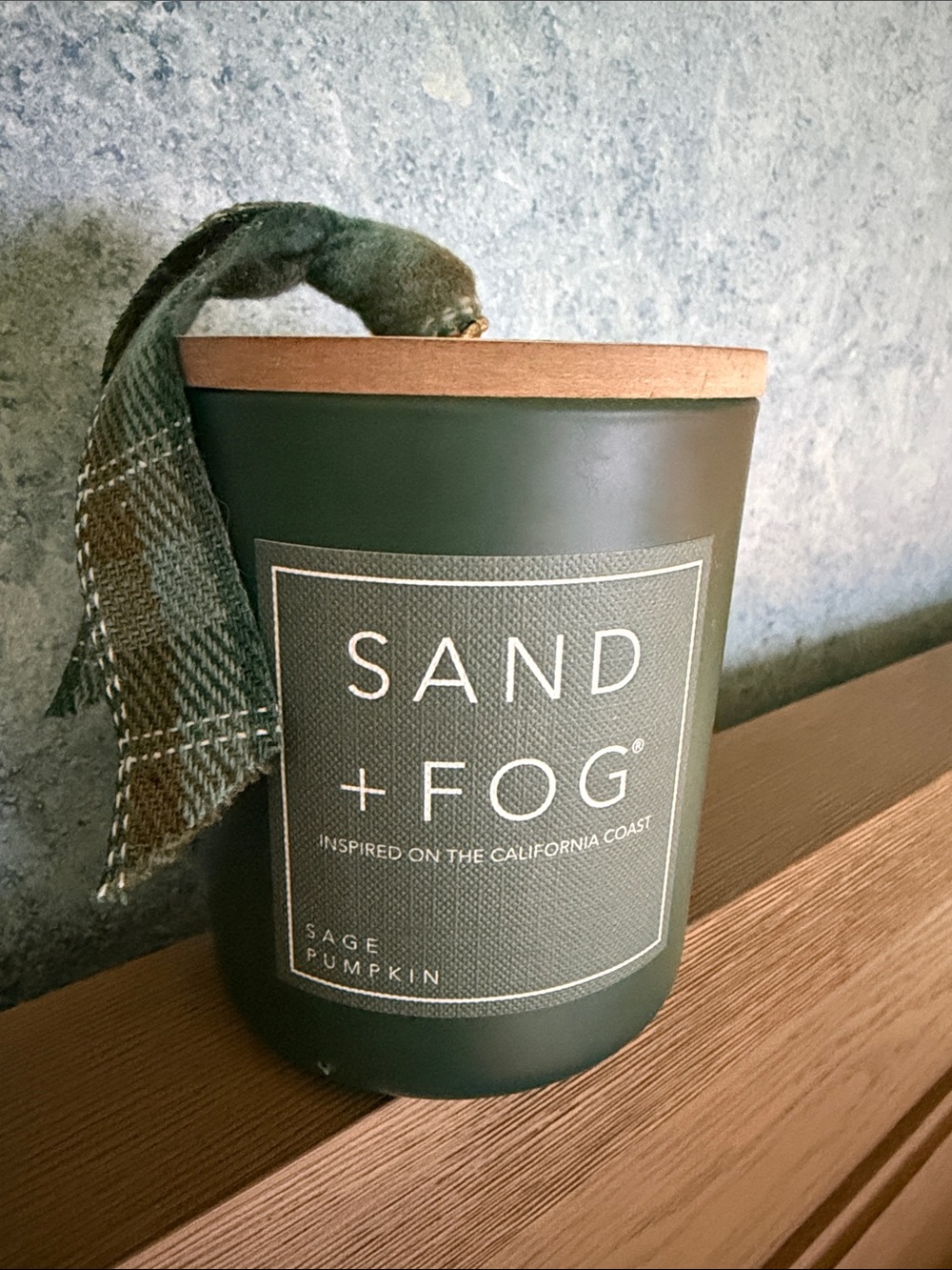Sand + Fog Sage Pumpkin Scented Candle - Green